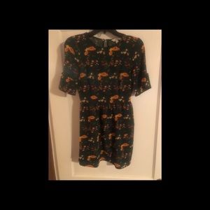 Floral green dress NWOT